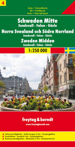 Buy map Sweden, Sweden Central, Sundsvall, Falun and Gavle by Freytag-Berndt und Artaria