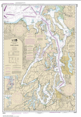 Buy map Puget Sound (18440-30) by NOAA