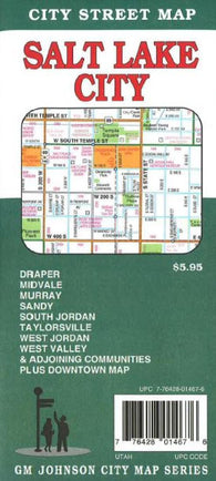 Buy map Salt Lake City, Utah by GM Johnson