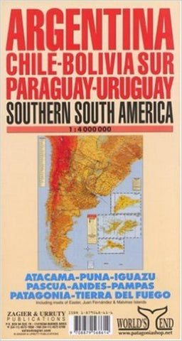 Buy map South America, Southern by Zagier y Urruty