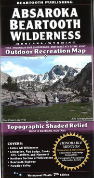 Buy map Absaroka Beartooth Wilderness, Montana and Wyoming by Beartooth Publishing