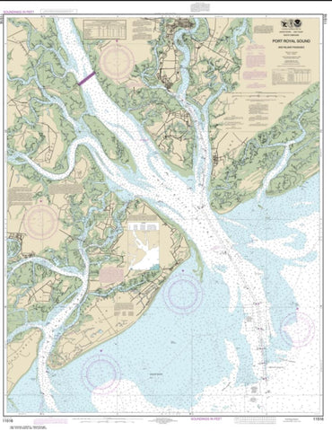 Buy map Port Royal Sound and Inland Passages (11516-32) by NOAA