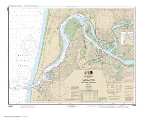 Buy map Umpqua River Pacific Ocean to Reedsport (18584-48) by NOAA