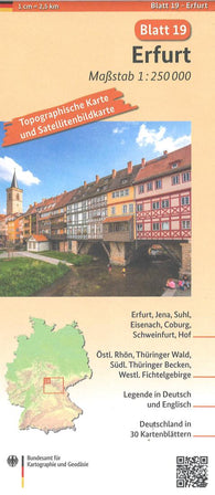 Buy map Erfurt 1:250 000, blatt 19