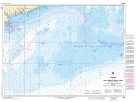 Buy map Halifax to/a Sable Island/Ile de Sable, Including/Y Compris Emerald Bank/Banc dEmeraude and/et Sable Island Bank/Banc de lIle de Sable by Canadian Hydrographic Service