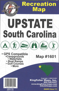 Buy map Upstate South Carolina Recreation Map