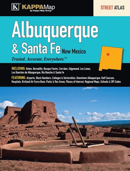 Buy map Albuquerque and Santa Fe, New Mexico, Atlas by Kappa Map Group