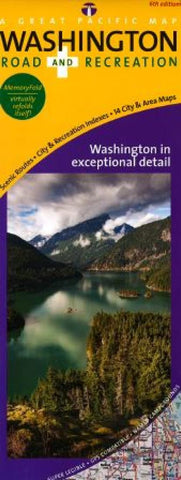 Buy map Washington, Road and Recreation, laminated by Great Pacific Recreation & Travel Maps