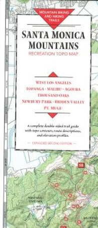 Buy map Santa Monica Mountains, California by Fine Edge