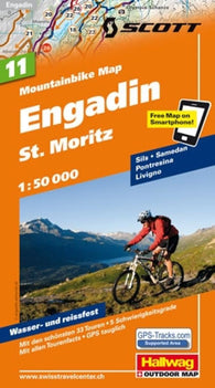 Buy map Engadin and St Moritz Mountainbike Map by Hallwag