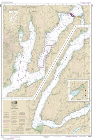 Buy map Puget Sound-Hood Canal and Dabob Bay (18476-6) by NOAA