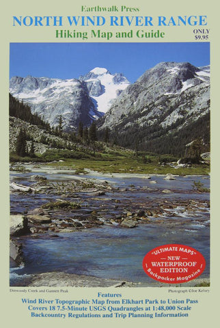 Buy map Wind River Range, Wyoming, Northern, waterproof by Earthwalk Press