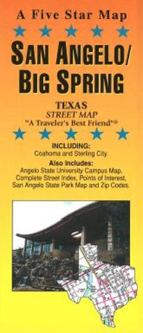 Buy map San Angelo and Big Spring, Texas by Five Star Maps, Inc.