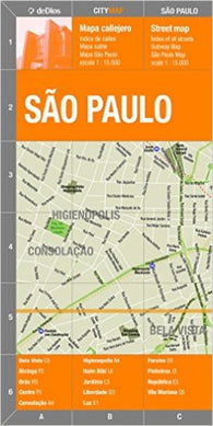 Buy map Sao Paulo, Brazil by deDios