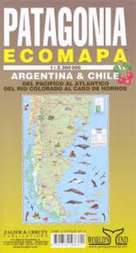 Buy map Patagonia Ecomapa by Zagier y Urruty