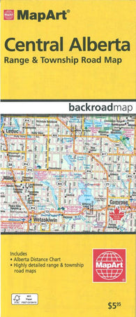 Buy map Central Alberta Range & Township Road Map by Canadian Cartographics Corporation, MapArt Corporation, Peter Heiler Ltd.