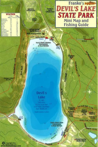 Buy map Devils Lake State Park Fish Card by Frankos Maps Ltd.