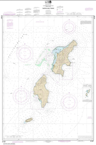 Buy map Commonwealth of the Northern Mariana Islands Saipan and Tinian (81067-9) by NOAA