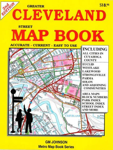 Buy map Cleveland, Ohio, Street Map Book by GM Johnson