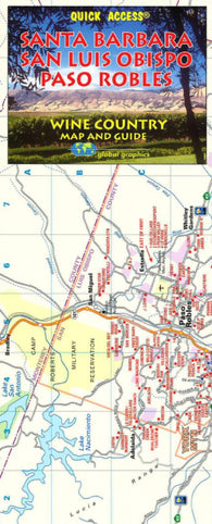 Buy map Santa Barbara, San Luis Obispo and Paso Robles Wine Country, California