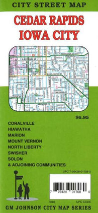 Buy map Cedar Rapids and Iowa City by GM Johnson