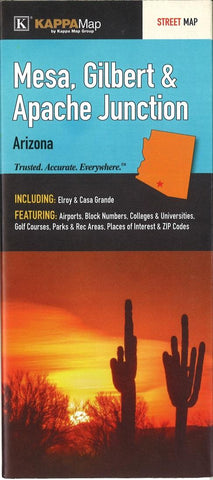 Buy map Mesa, Gilbert, and Apache Junction, Arizona by Kappa Map Group