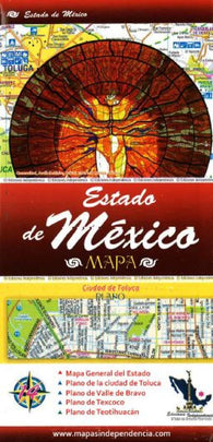 Buy map Estado de Mexico (Edomex), Mexico, State and Major Cities Map by Ediciones Independencia