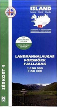Buy map Landmannalaugar, Porsmörk, and Fjallabak hiking map