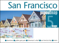 Buy map San Francisco : popoutmap : 5 maps downtown : Golden Gate Park : Fishermans Wharf : San Francisco Bay : transit