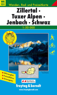 Buy map Zillertal-Tuxer Alpen, Jenbach, Schwaz, WK 151 by Freytag-Berndt und Artaria