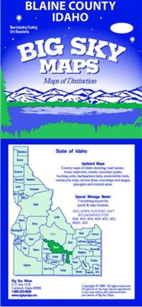 Buy map Blaine County, Idaho by Big Sky Maps
