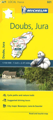 Buy map Michelin: Doubs, Jura Road and Tourist Map by Michelin Maps and Guides