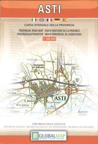 Buy map Asti Province, Italy by Litografia Artistica Cartografica