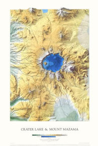 Buy map Crater Lake and Mount Mazama, Wall Map by Raven Maps