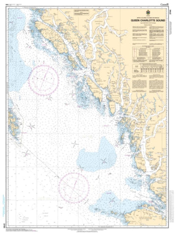 Buy map Queen Charlotte Sound by Canadian Hydrographic Service