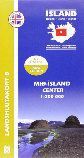Buy map Central Iceland, Regional Map 8 - 1:200,000