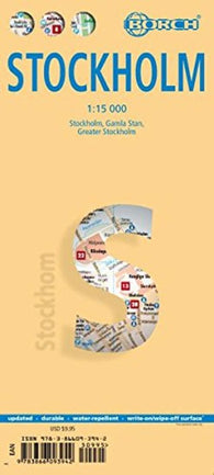 Buy map Stockholm, Sweden by Borch GmbH.