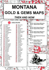 Buy map Montana : gold & gems maps : then and now