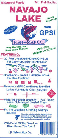 Buy map Navajo Lake Fishing Map