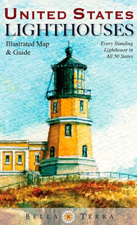 Buy map United States Lighthouses Map by Bella Terra Publishing LLC