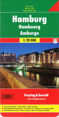 Buy map Hamburg, Germany by Freytag-Berndt und Artaria