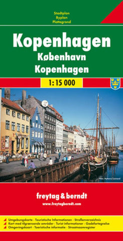 Buy map Copenhagen, Denmark by Freytag-Berndt und Artaria