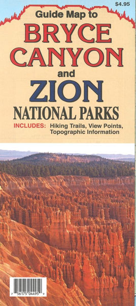 Buy map Bryce Canyon and Zion National Parks Guide Map by North Star Mapping