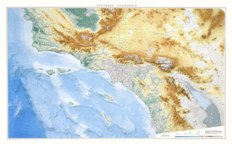 Buy map California, Southern, Physical Wall Map by Raven Maps