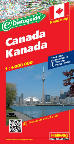 Buy map Canada with Distoguide by Hallwag