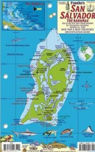 Buy map Bahamas Fish Card, San Salvador Island 2011 by Frankos Maps Ltd.