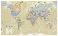 Buy map Hemispheres Boardroom Series World Laminated Wall Map : 38 x 61