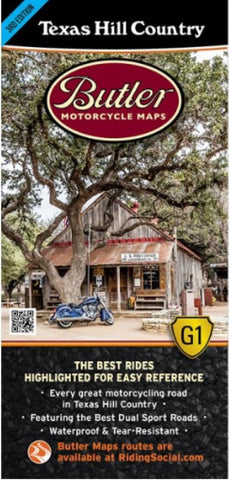 Buy map Texas Hill Country Map by Butler Motorcycle Maps