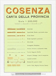 Buy map Cosenza Province, Italy by Litografia Artistica Cartografica