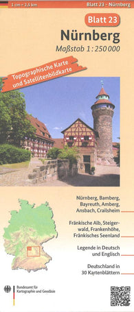 Buy map Nürnberg 1:250 000, blatt 23